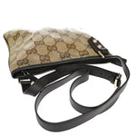 Gucci Gg Crystal Brown Canvas Shoulder Bag (Pre-Owned)