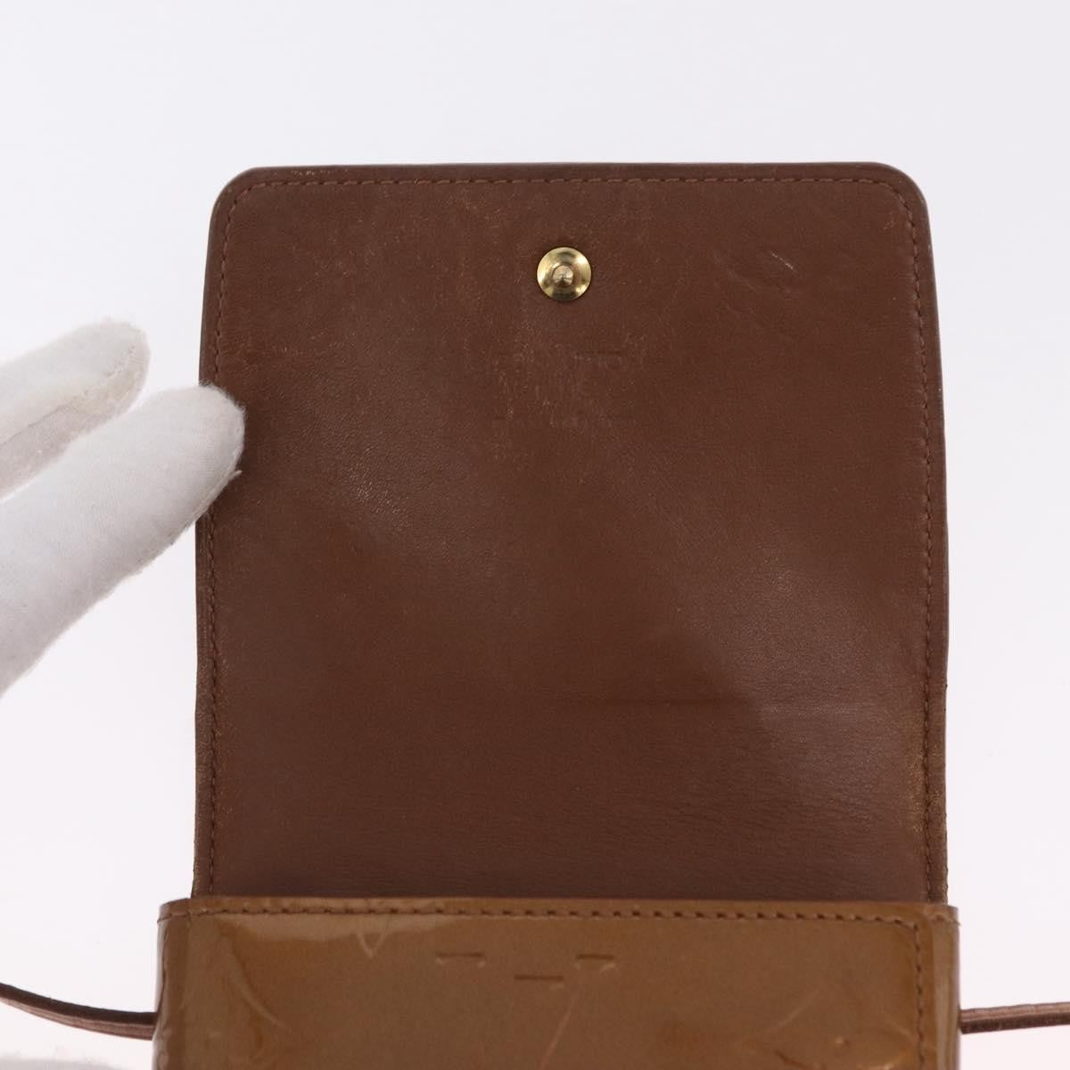 Louis Vuitton Walker Monogram Vernis Brown Patent_Leather Wallets Accessory (Pre-Owned)