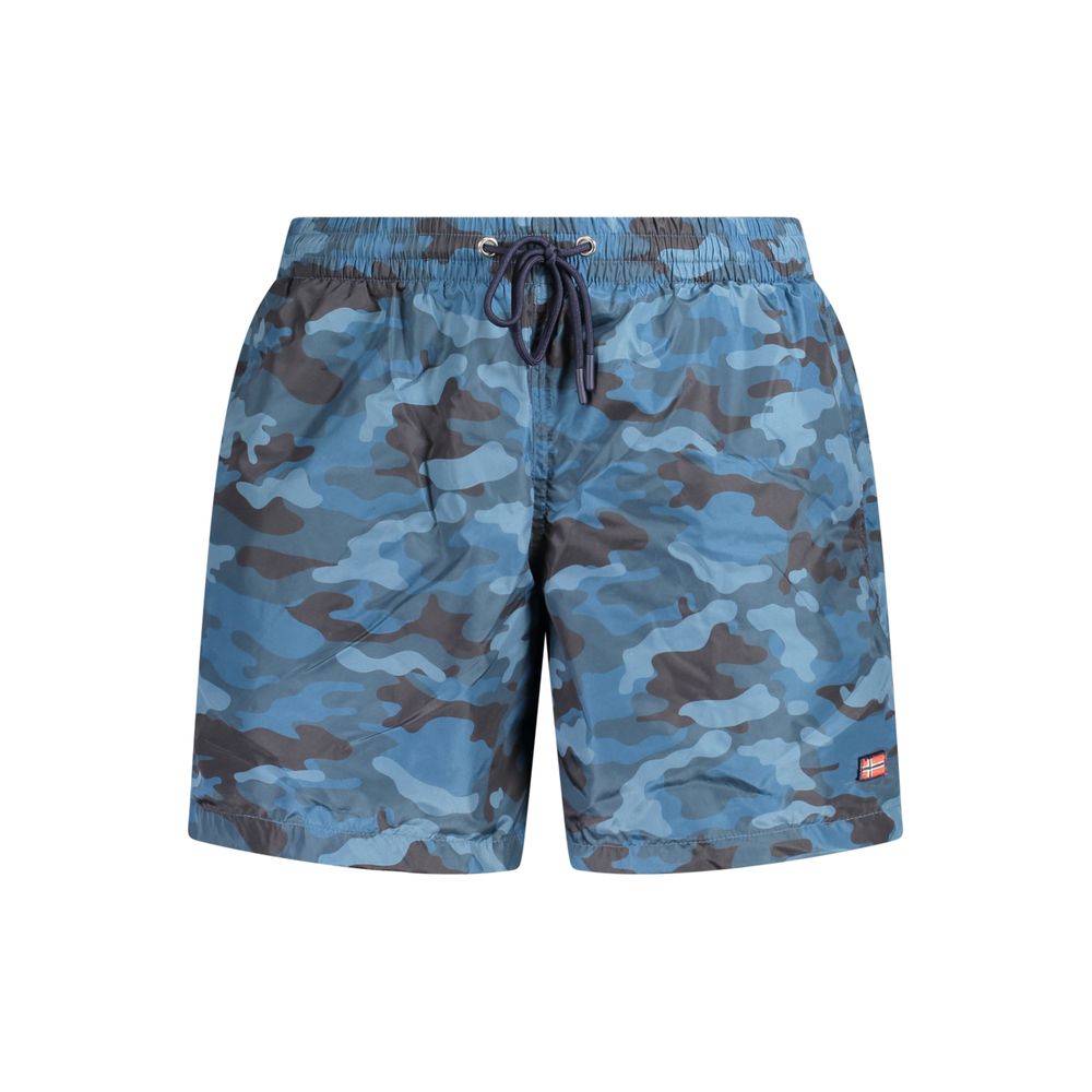 Norway 1963 Blu Polyester Men's Swim Men's Boxer