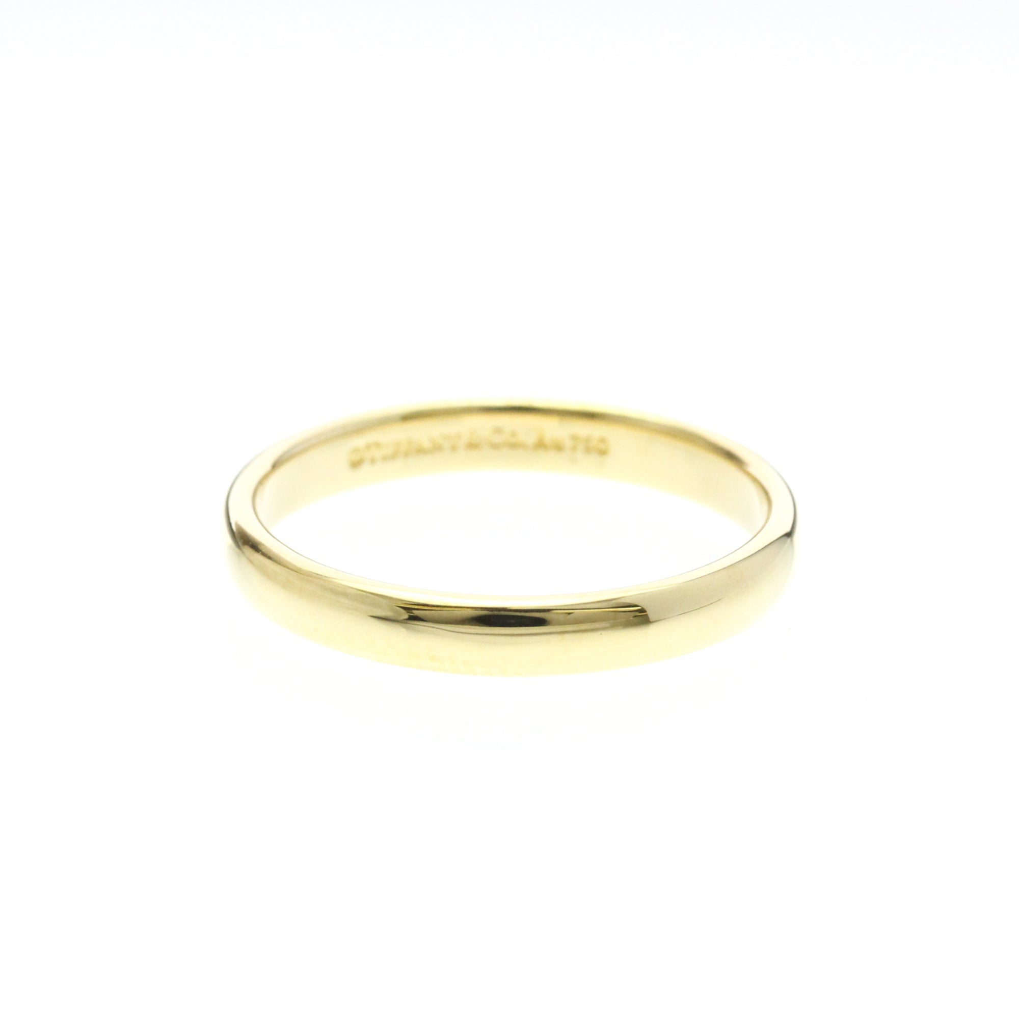 Tiffany & Co. Classic Wedding Band 18K Yellow Gold Gold Yellow_Gold Ring Jewelry (Pre-Owned)