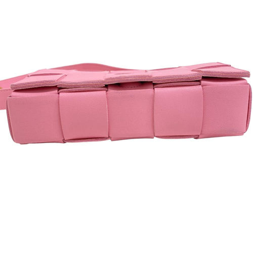Bottega Veneta Cassette Pink Leather Shoulder Bag (Pre-Owned)
