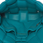 Bottega Veneta Cassette Turquoise Leather Shoulder Bag (Pre-Owned)