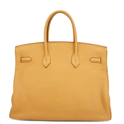Hermès Birkin 35 Yellow Leather Handbag (Pre-Owned)