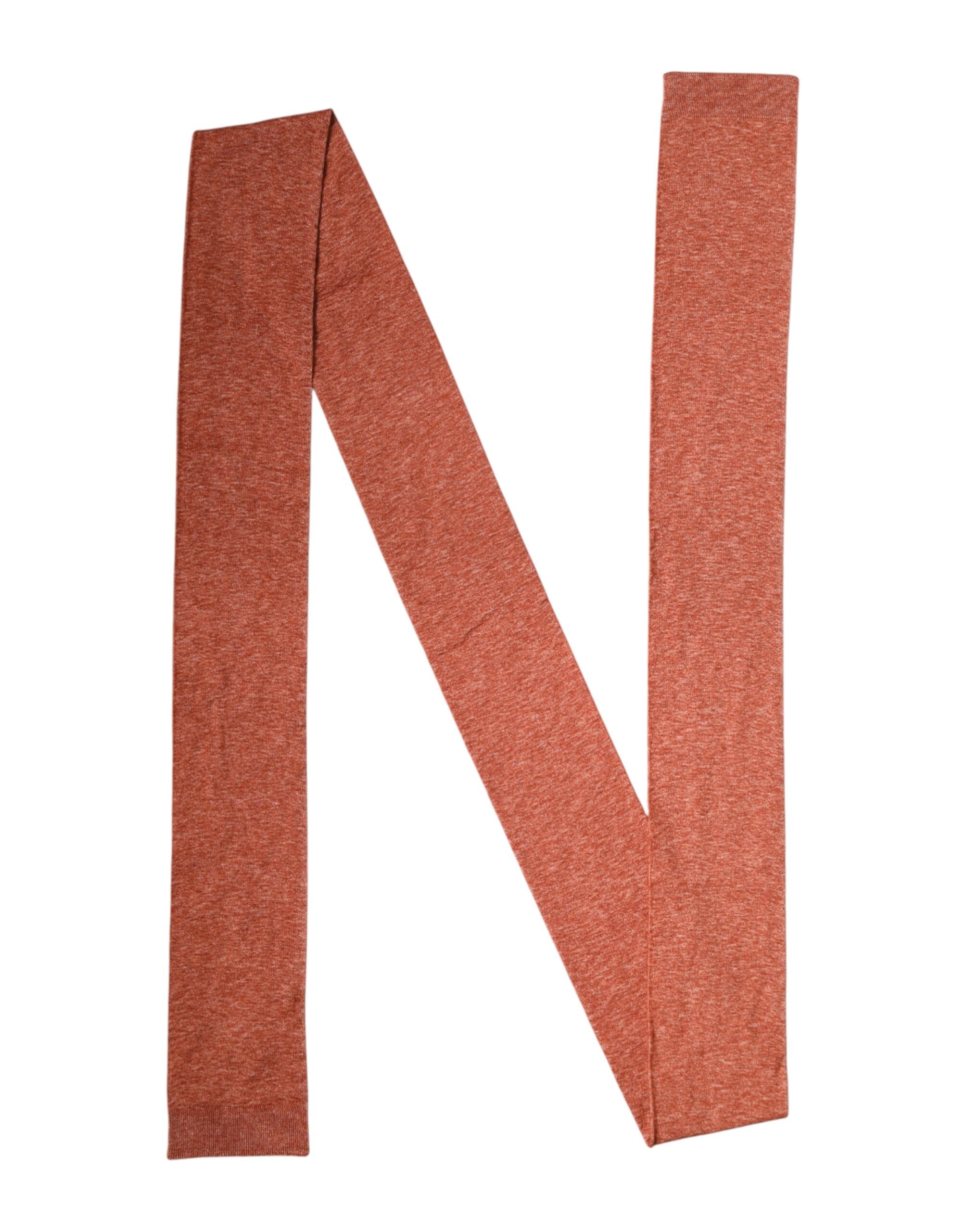 Dolce & Gabbana Orange Silk Cashmere Neck Wrap Shawl Men's Scarf