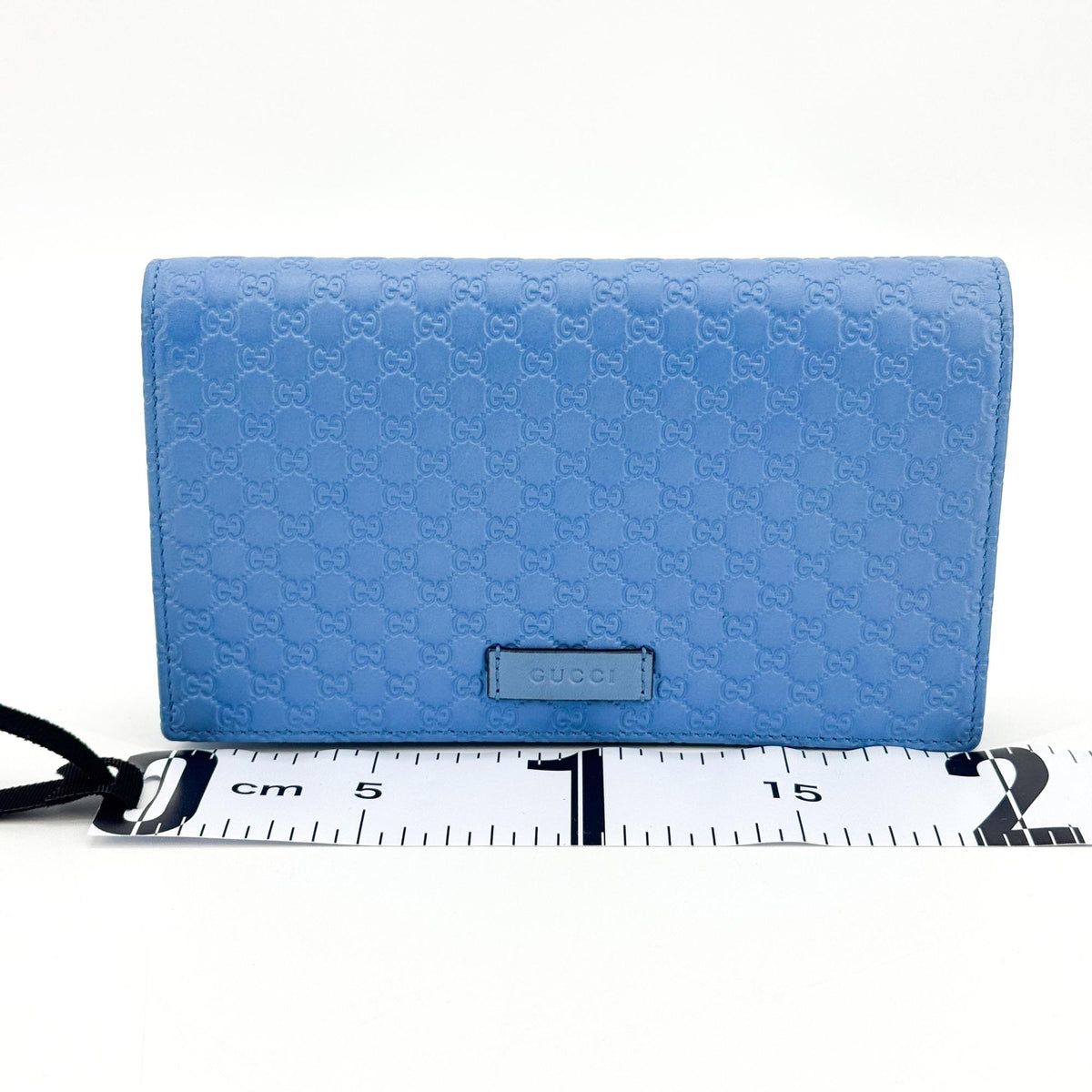 Gucci Wallet On Strap Microguccissima Leather Blue Leather Crossbody Bag Bag (Pre-Owned)