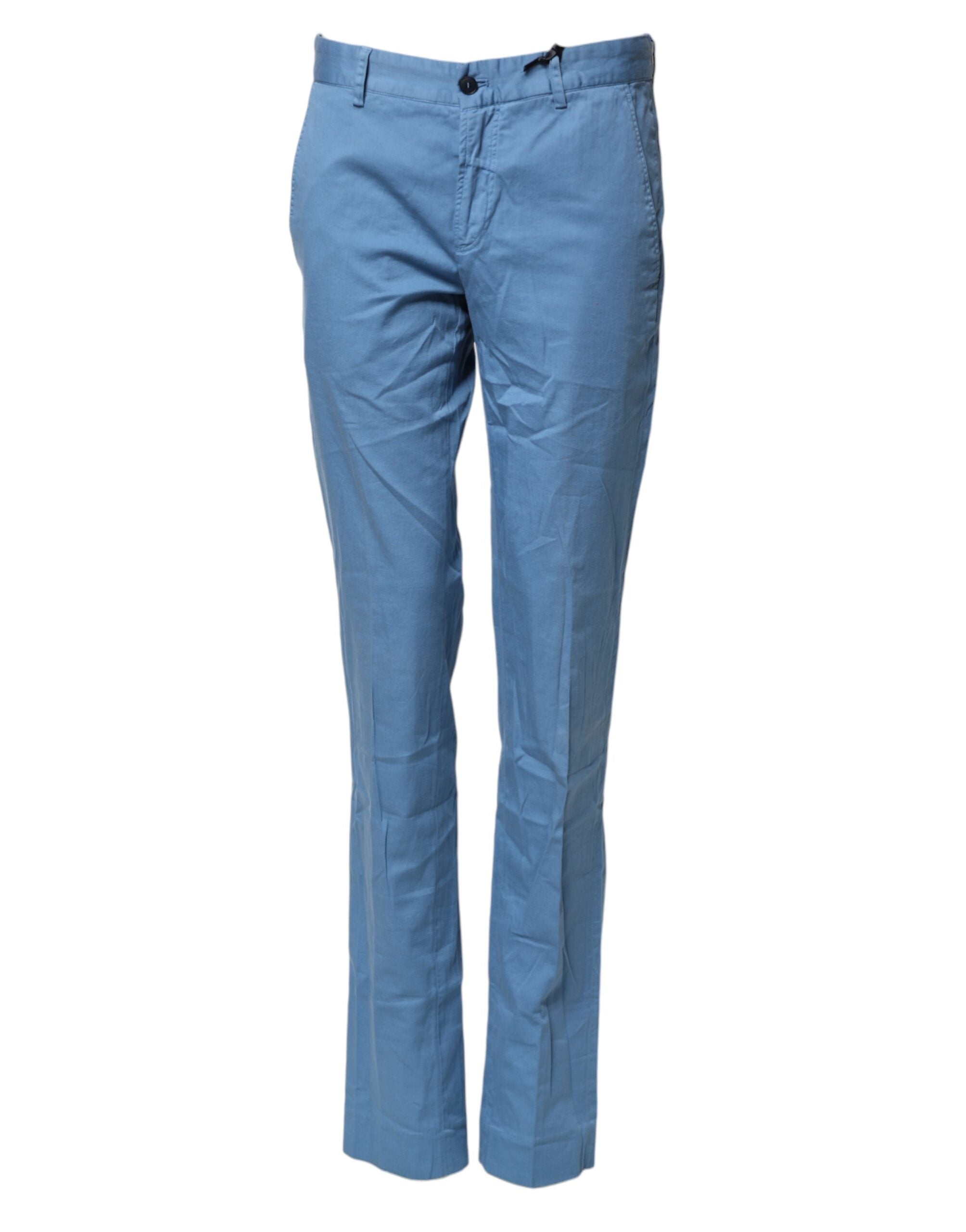 Daniele Alessandrini Blue Cotton Mid Waist Straight Men Denim Men's Jeans (Pre-Owned)
