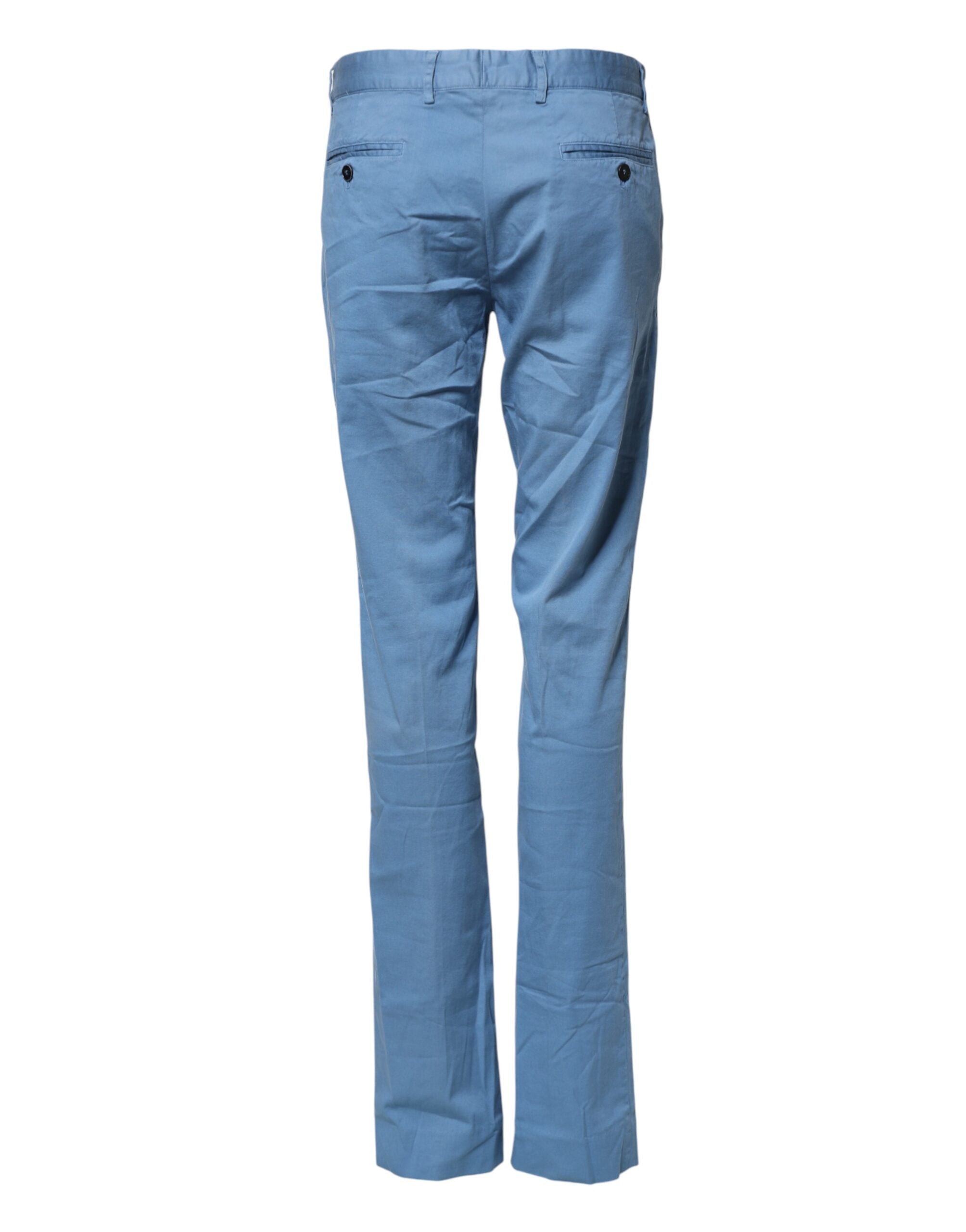 Daniele Alessandrini Blue Cotton Mid Waist Straight Men Denim Men's Jeans (Pre-Owned)