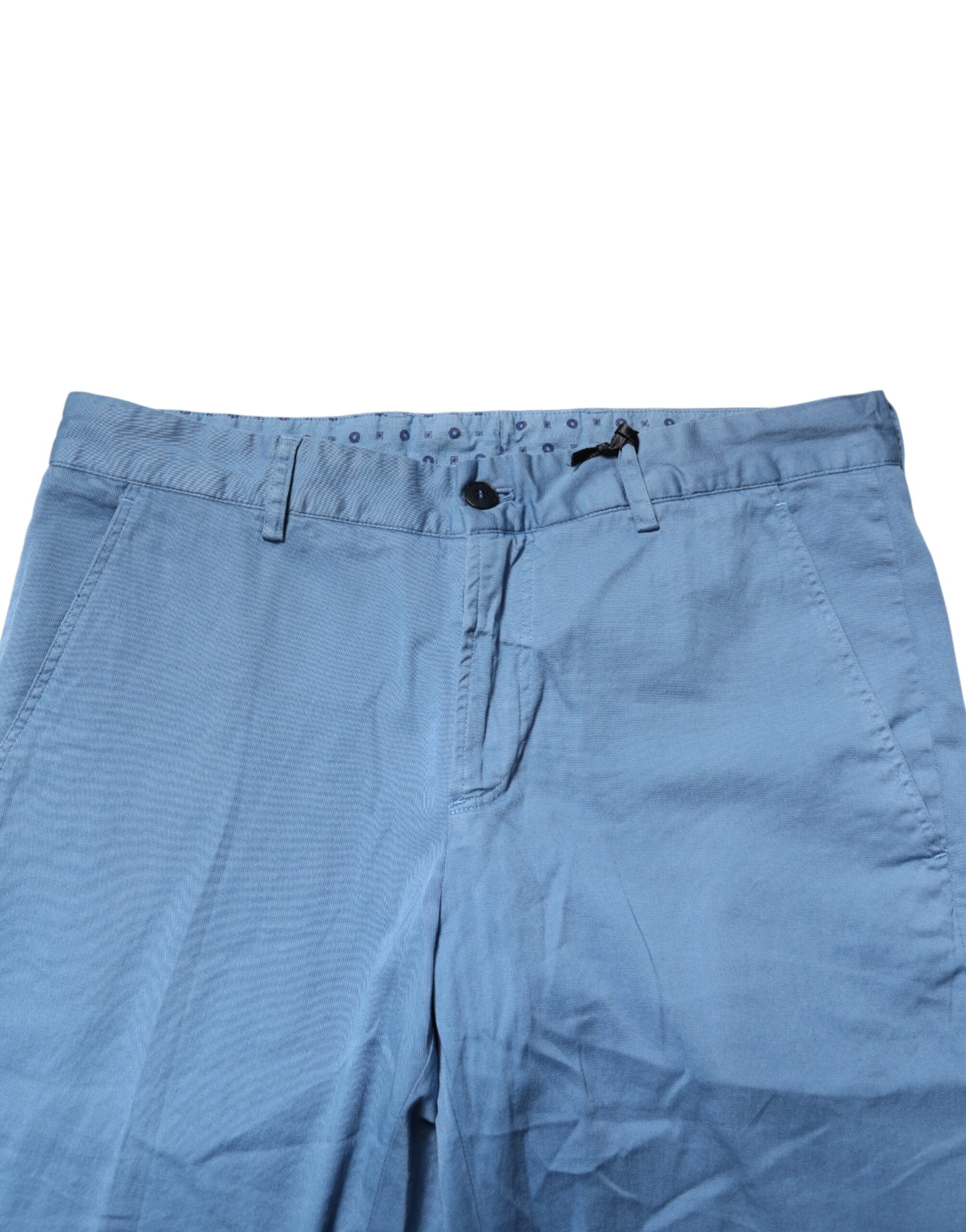 Daniele Alessandrini Blue Cotton Mid Waist Straight Men Denim Men's Jeans (Pre-Owned)