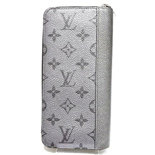 Louis Vuitton Zippy Wallet Vertical Silver Canvas Wallet  (Pre-Owned)