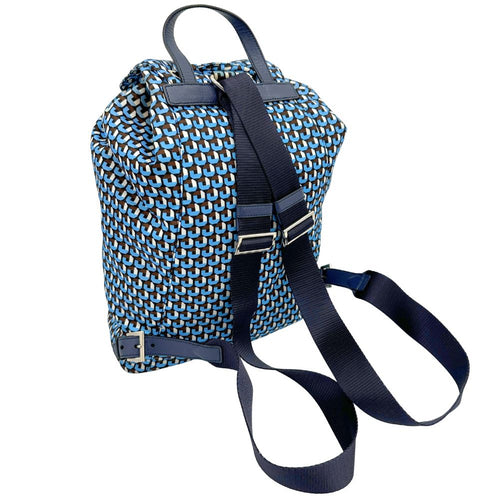 Prada Tessuto Blue Synthetic Backpack Bag (Pre-Owned)