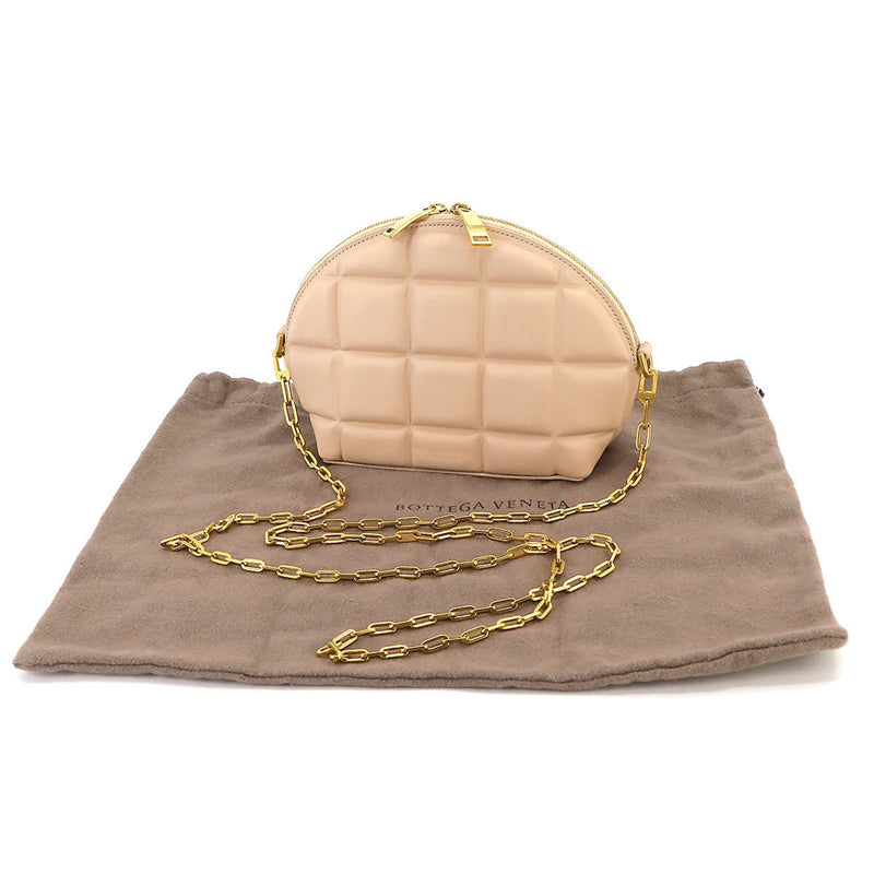 Bottega Veneta -- Beige Leather Shoulder Bag (Pre-Owned)
