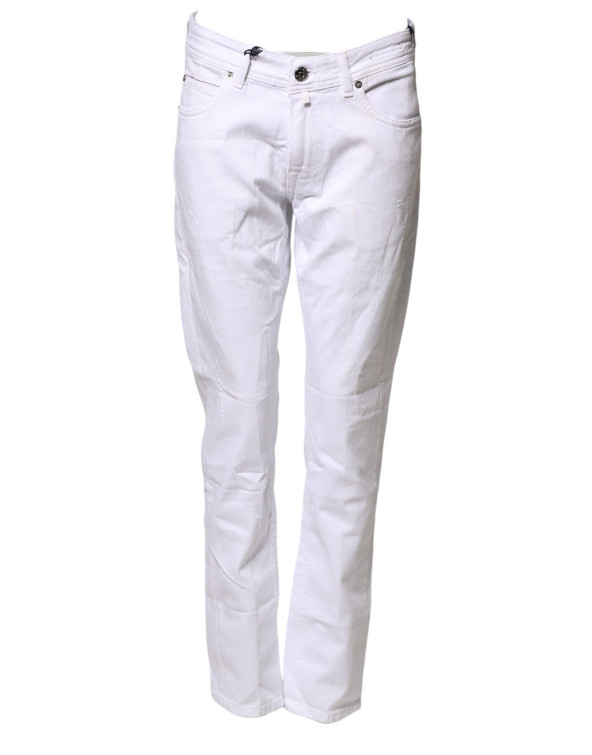 Briglia 1949 White Cotton Straight Fit Men Denim Trouser Men's Jeans (Pre-Owned)