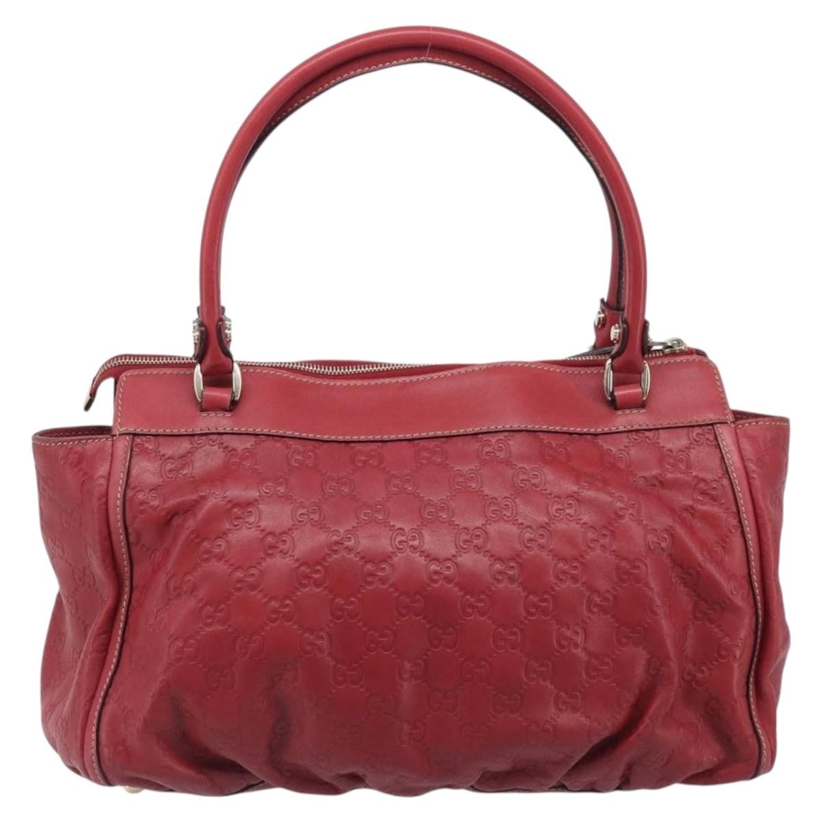 Gucci D Ring Guccissima Leather Red Leather Tote Bag Bag (Pre-Owned)