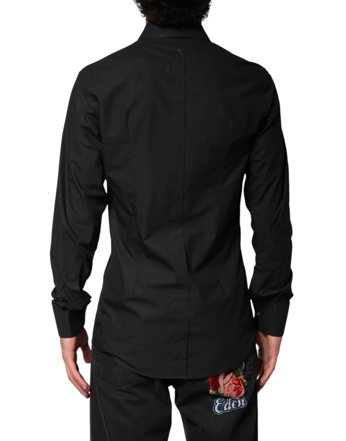 Dolce & Gabbana Black GOLD Cotton Men Dress Formal Men's Shirt