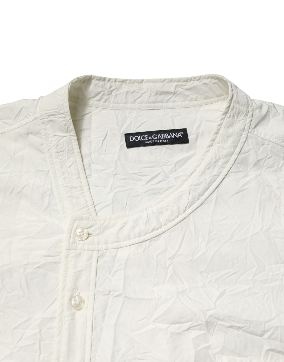 Dolce & Gabbana White Cotton Men Long Sleeves Men Men's Shirt