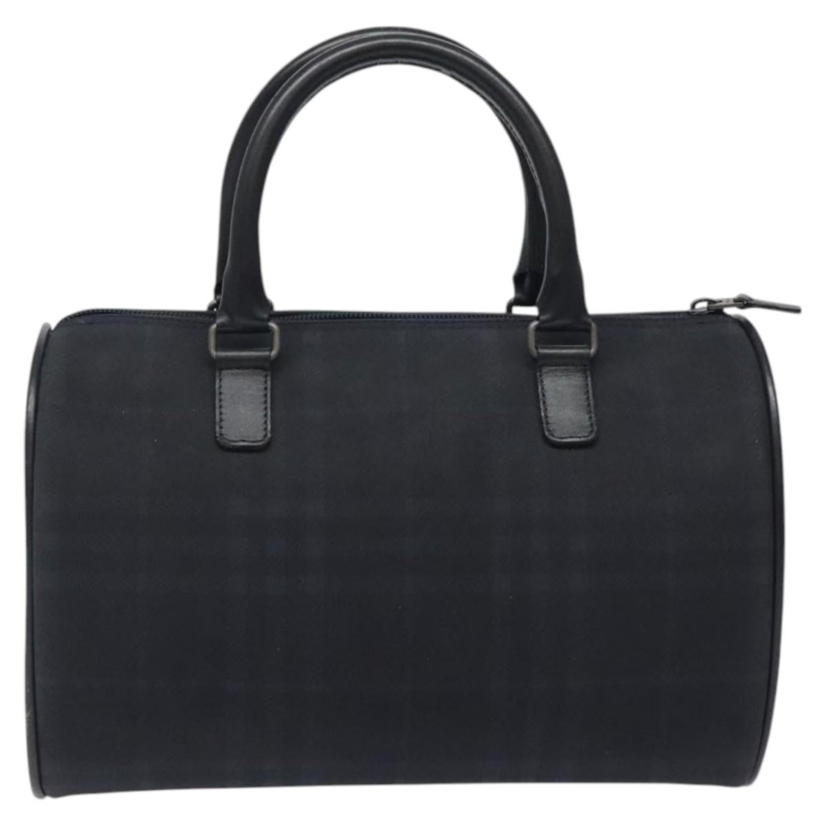 Burberry Nova Check Nova Check Canvas Navy Canvas Handbag (Pre-Owned)