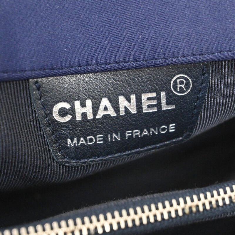 Chanel Cabas Navy Synthetic Handbag (Pre-Owned)