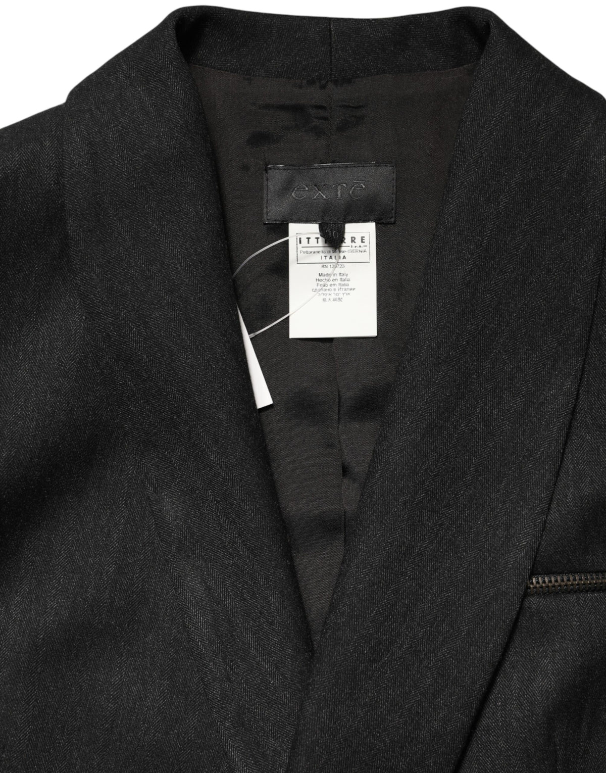 Exte Black Double Breasted Pants Blazer Jacket 2 Piece Women's Suit