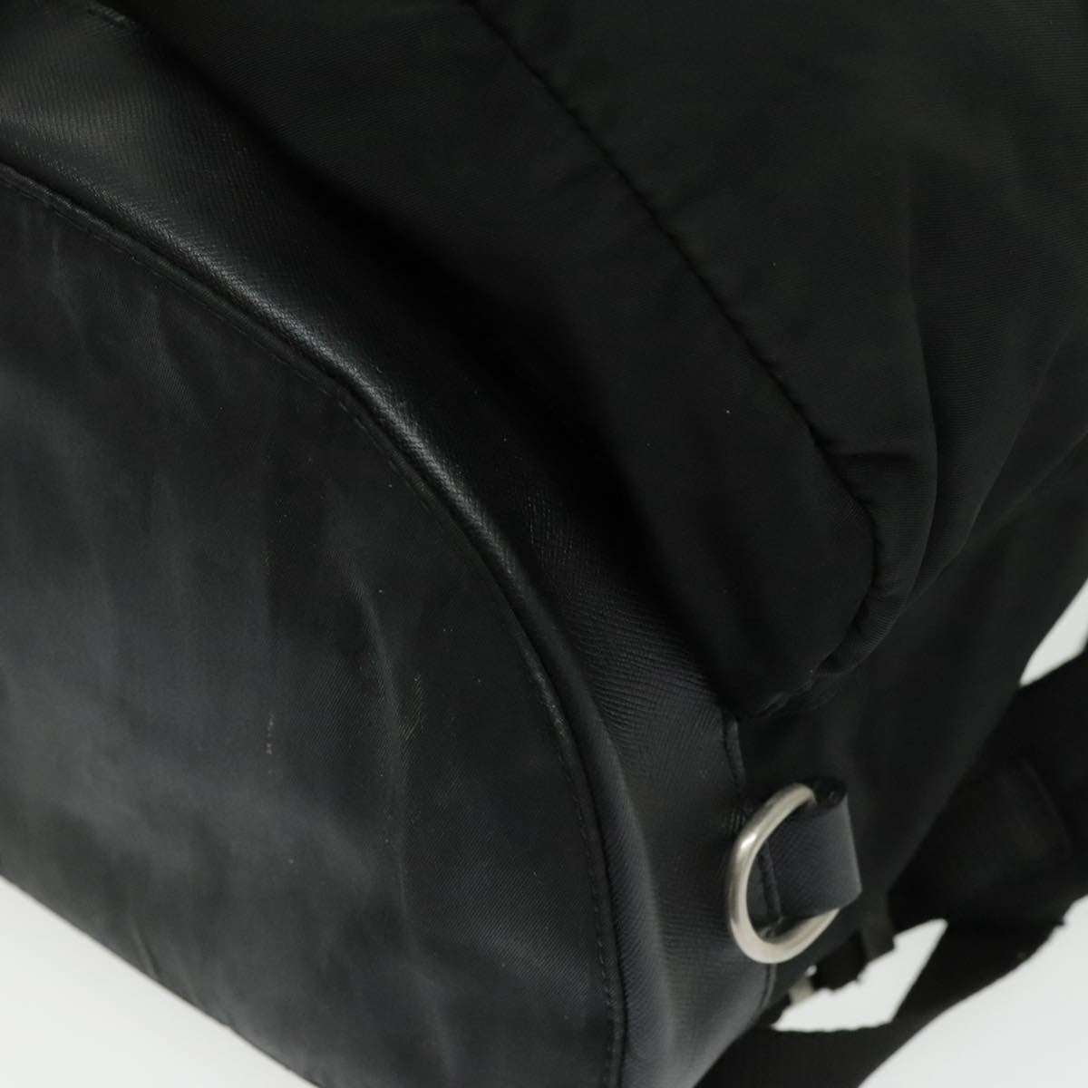 Prada Double Front Pocket Tessuto Black Nylon Backpack Bag (Pre-Owned)