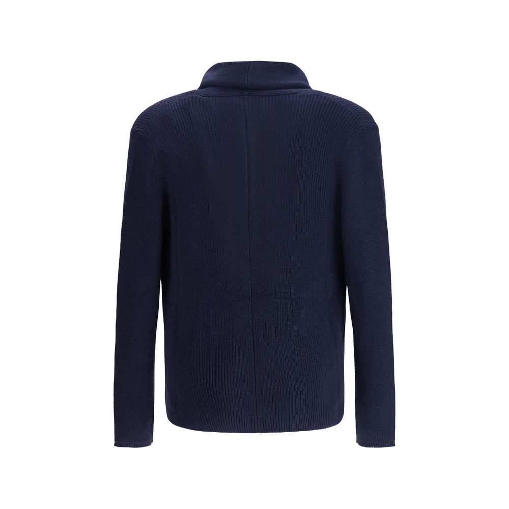 Brunello Cucinelli Blue Cotton Men's Cardigan