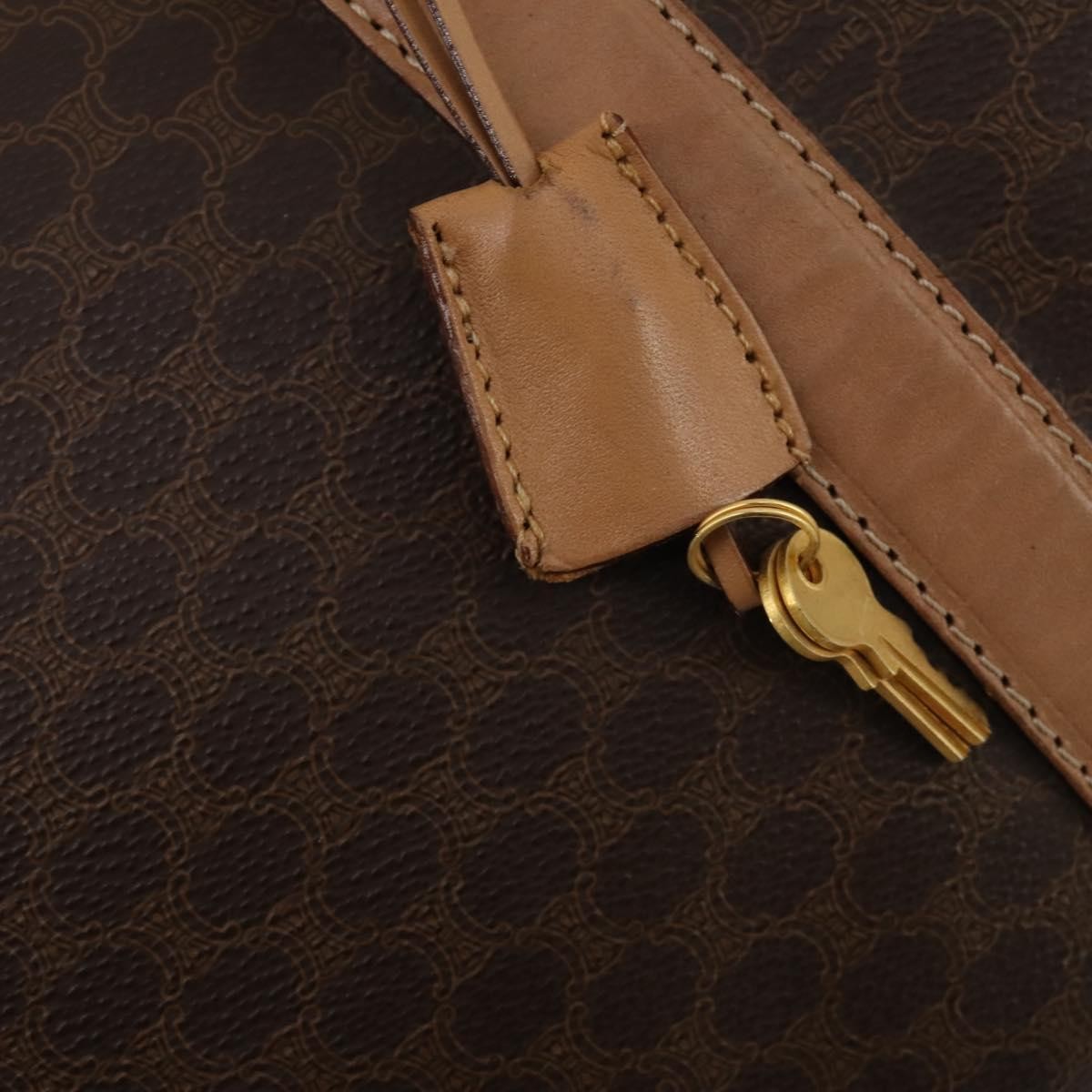 Celine Vintage Canvas Brown Canvas Travel Bag Bag (Pre-Owned)