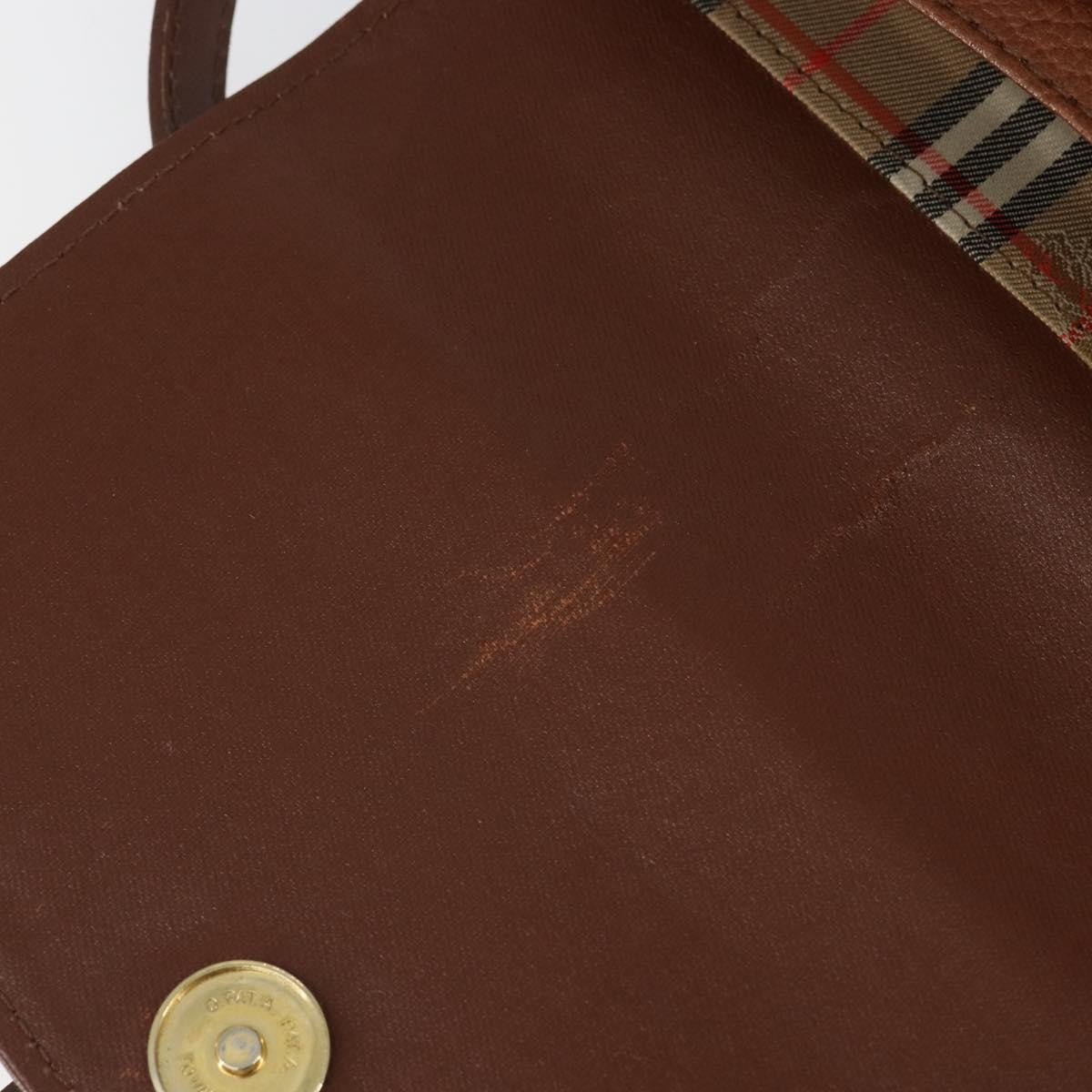 Burberry Vintage Leather Brown Leather Shoulder Bag Bag (Pre-Owned)