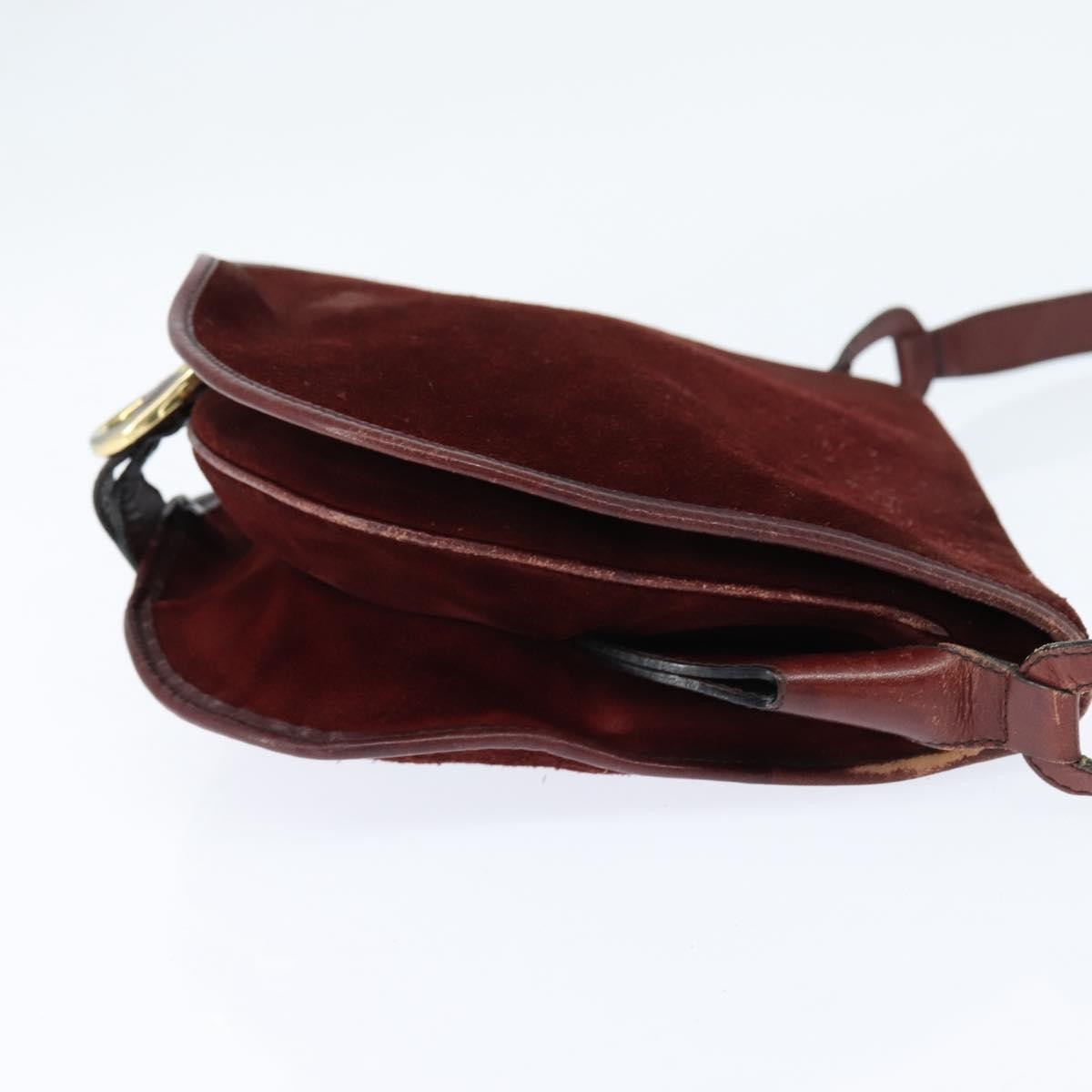 Balenciaga Shoulder Suede Burgundy Suede Shoulder Bag Bag (Pre-Owned)