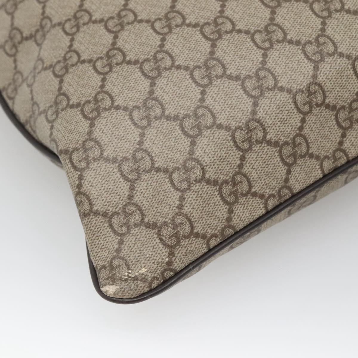 Gucci Zip Top Messenger Gg Coated Canvas Beige Canvas Shoulder Bag Bag (Pre-Owned)