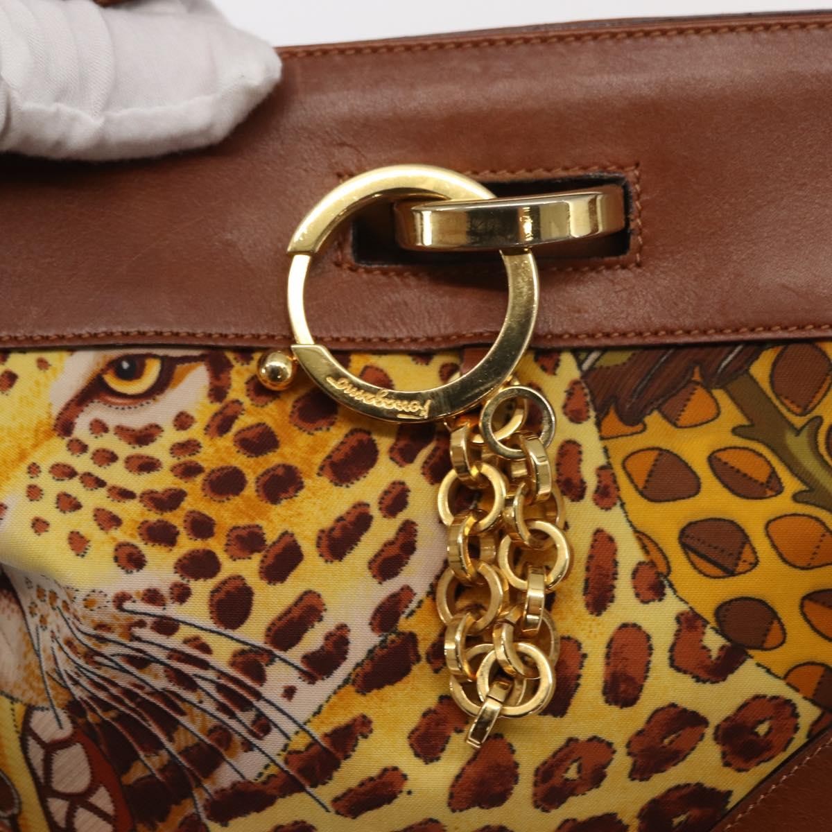 Salvatore Ferragamo Vintage Canvas Brown Canvas Shoulder Bag Bag (Pre-Owned)