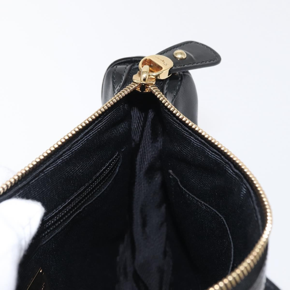 Salvatore Ferragamo Vala Leather Black Leather Shoulder Bag Bag (Pre-Owned)