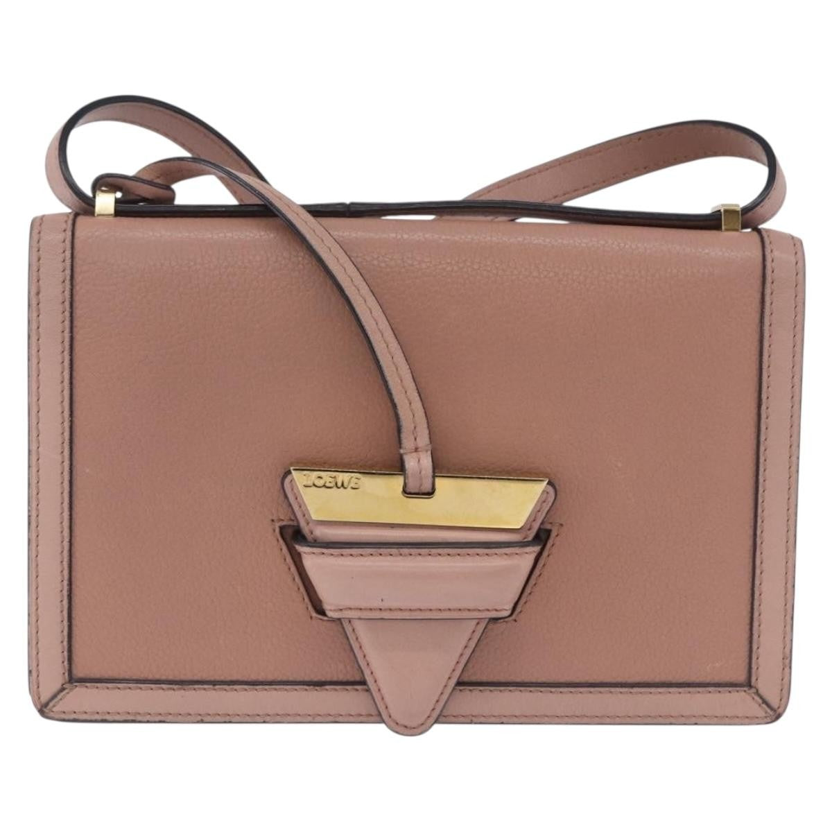 Loewe Barcelona Leather Pink Leather Shoulder Bag Bag (Pre-Owned)