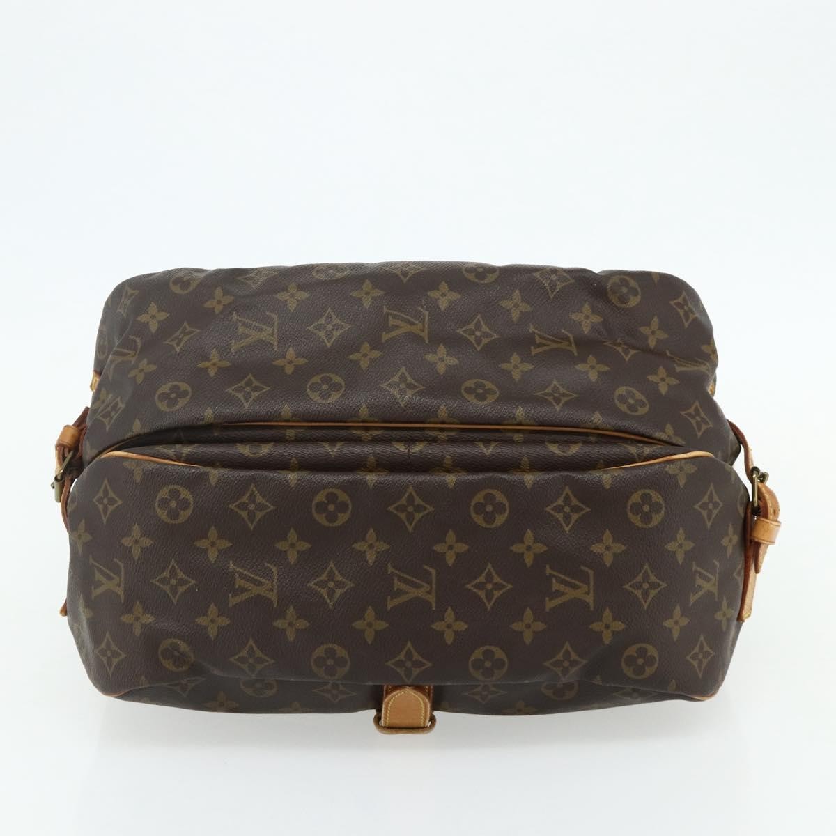 Louis Vuitton Saumur Monogram Canvas Brown Canvas Shoulder Bag Bag (Pre-Owned)
