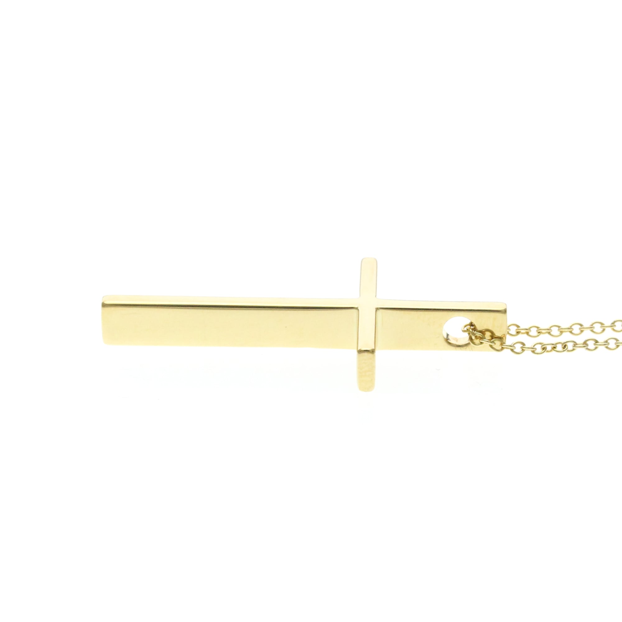 Tiffany & Co. Cross Pendant 18K Yellow Gold Gold Yellow_Gold Necklace Jewelry (Pre-Owned)