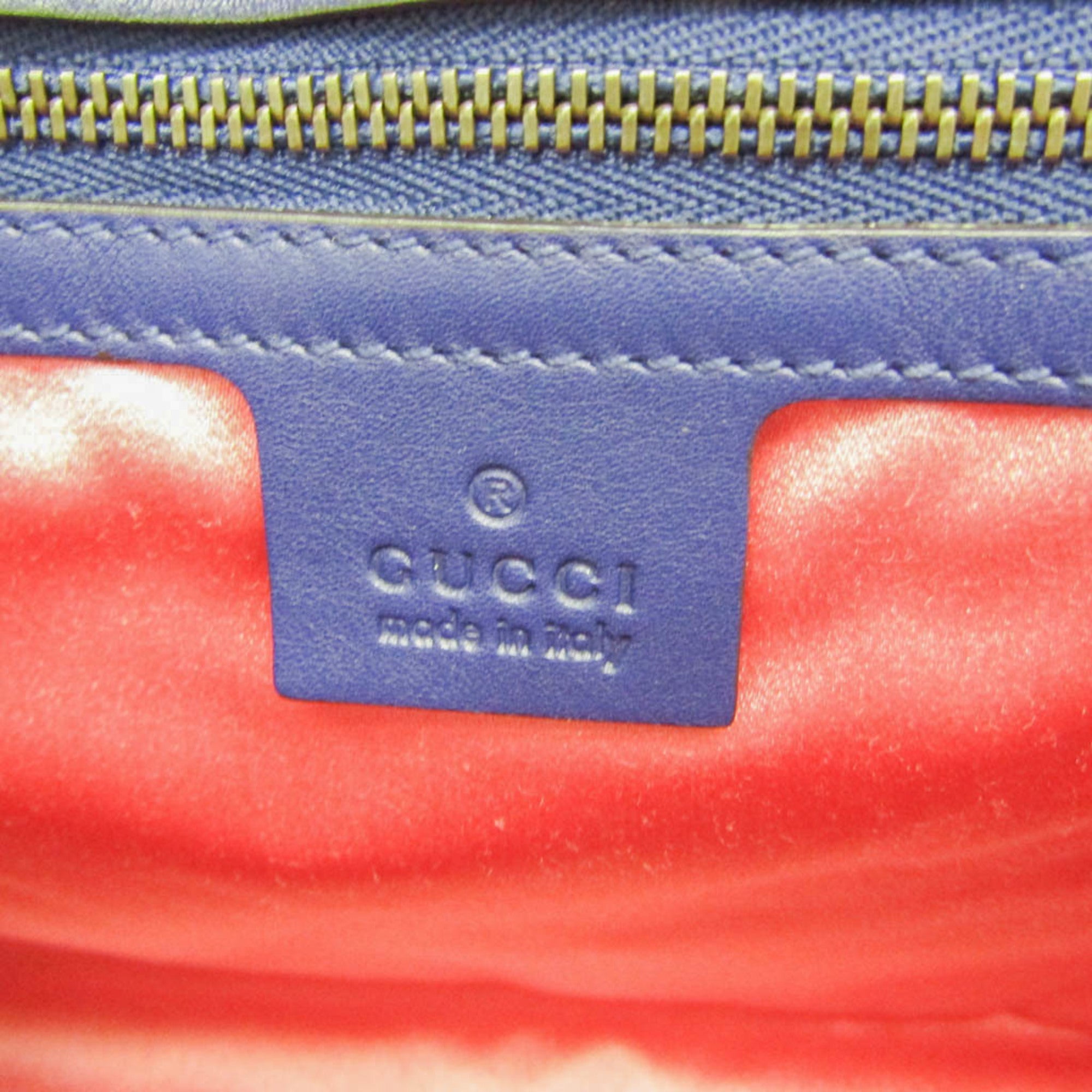 Gucci Gg Marmont Flap Embroidered Matelasse Velvet Blue Velvet Shoulder Bag Bag (Pre-Owned)