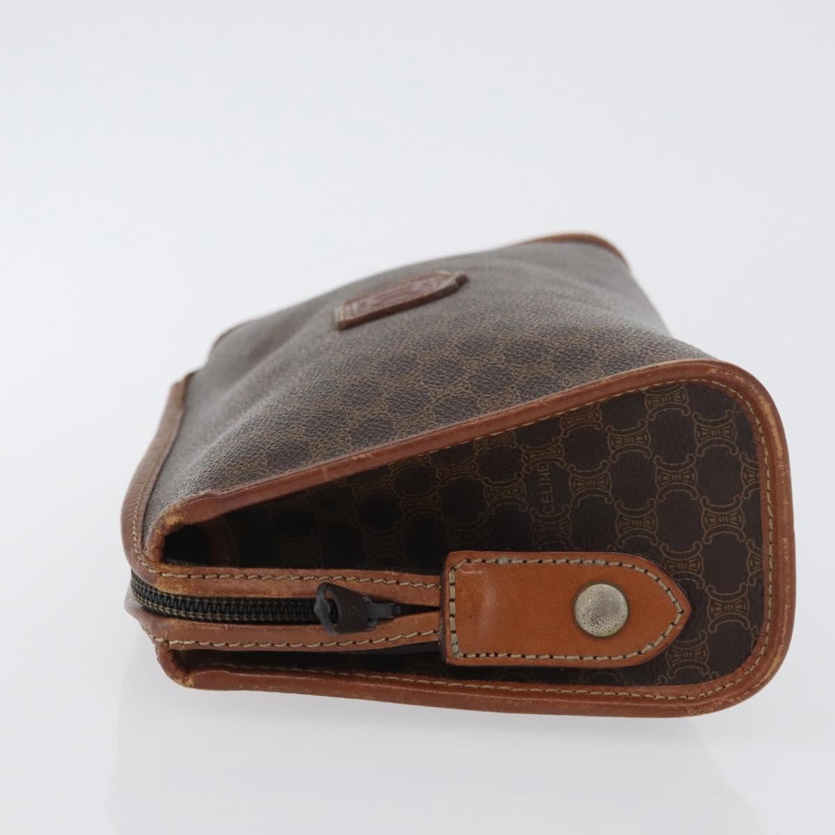 Celine Macadam Pochette Canvas And Leather Brown Canvas Clutche & Pouche Bag (Pre-Owned)