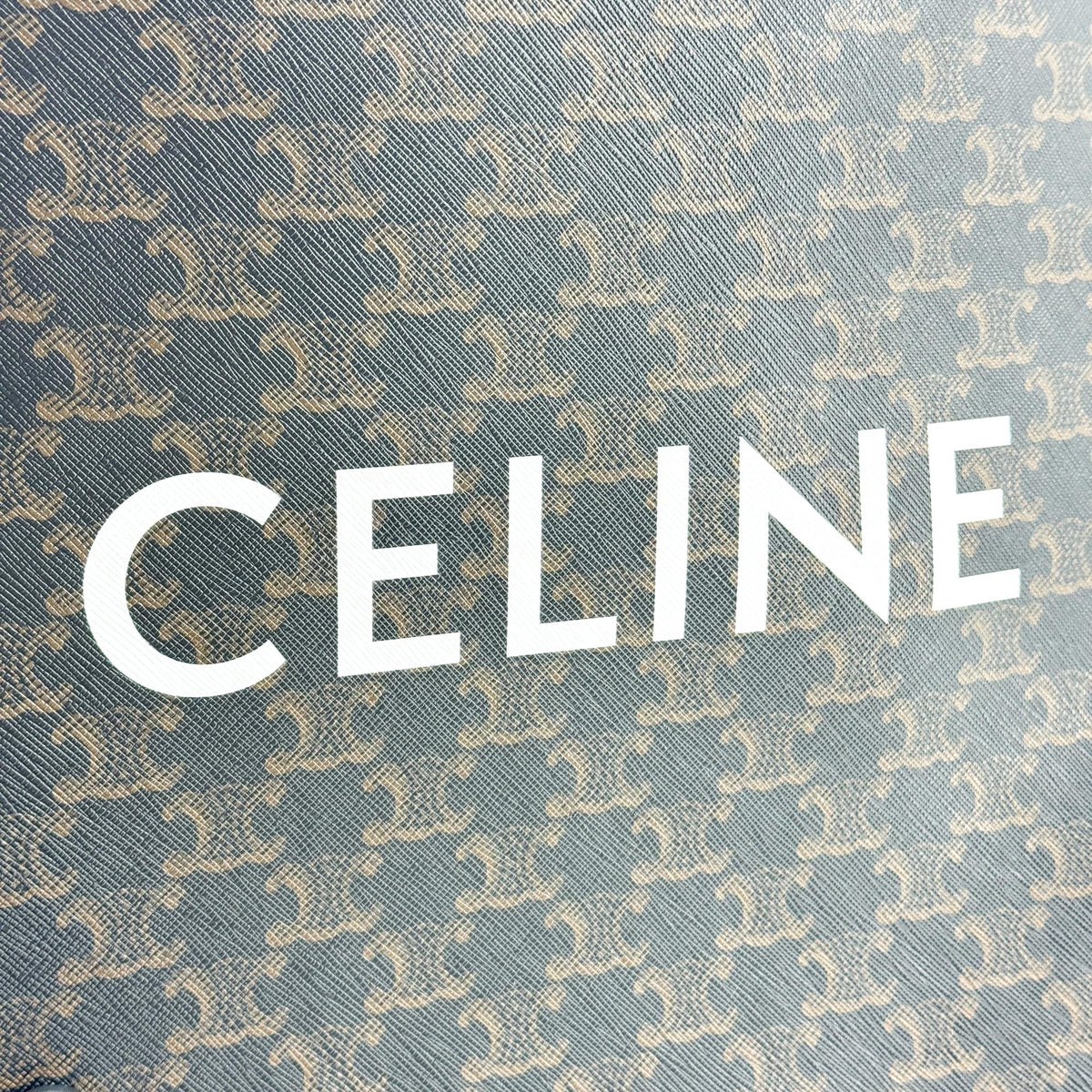 Celine Vertical Cabas Triomphe Coated Canvas Black Canvas Tote Bag Bag (Pre-Owned)