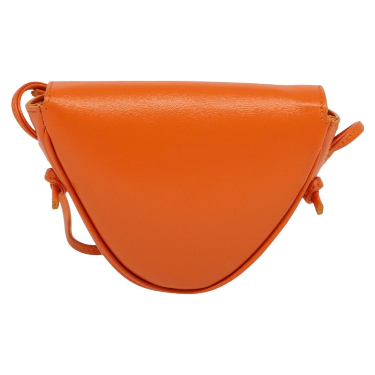 Celine Triangle Leather Orange Leather Shoulder Bag Bag (Pre-Owned)