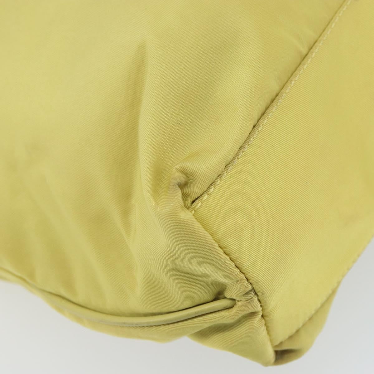 Prada Vintage Tote Nylon Yellow Nylon Tote Bag Bag (Pre-Owned)