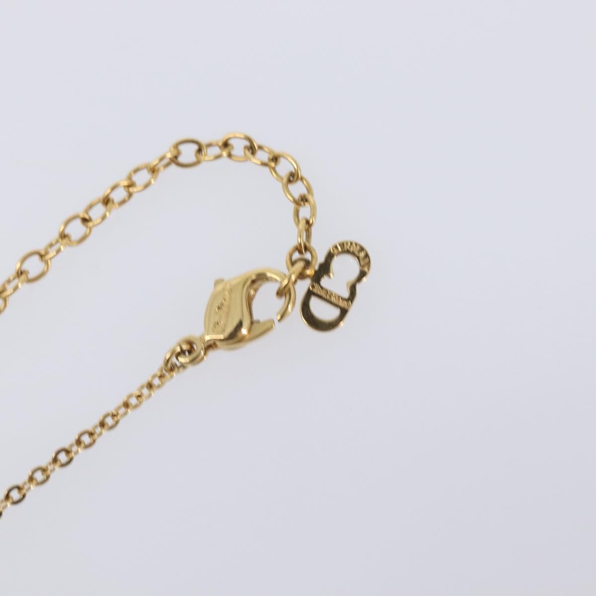 Christian Dior Logo Heart Pendant Metal Gold Metal Necklace Jewelry (Pre-Owned)