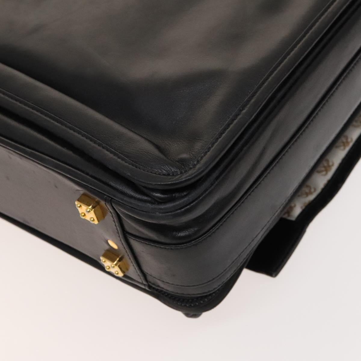 Loewe Anagram Business Leather Black Leather Briefcase Bag (Pre-Owned)