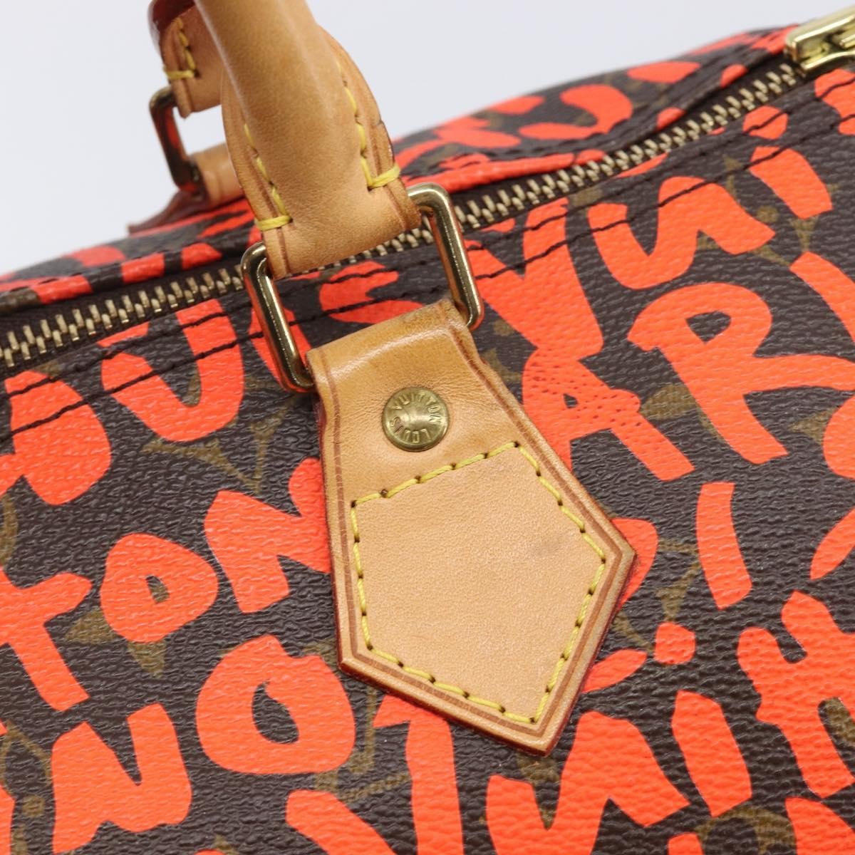 Louis Vuitton Speedy Limited Edition Monogram Graffiti Orange Canvas Handbag (Pre-Owned)