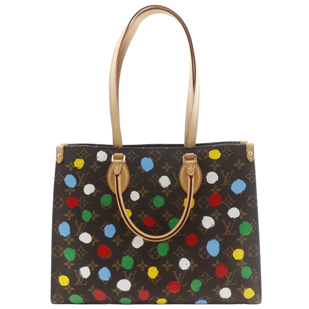 Louis Vuitton Onthego Tote Yayoi Kusama Painted Dots Monogram Canvas Multicolour Canvas Tote Bag Bag (Pre-Owned)