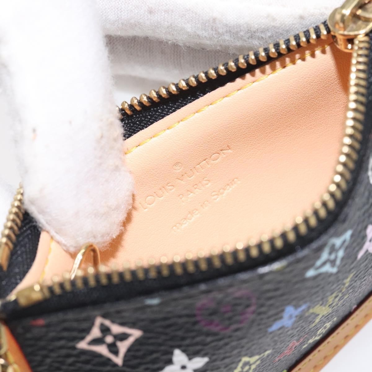 Louis Vuitton Pochette Clés Monogram Canvas Black Canvas Wallets Accessory (Pre-Owned)