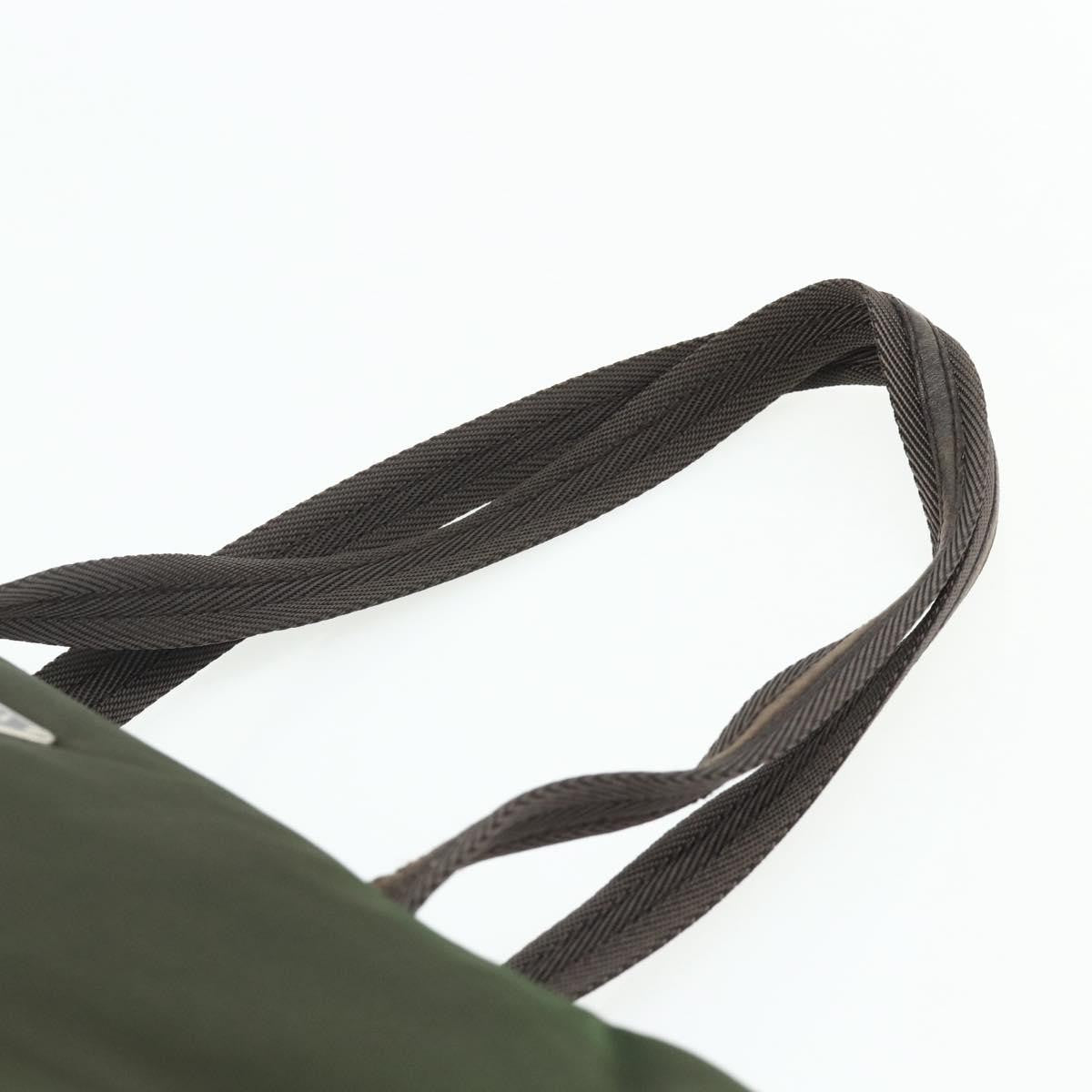 Prada Zip Tote Tessuto Khaki Nylon Tote Bag Bag (Pre-Owned)