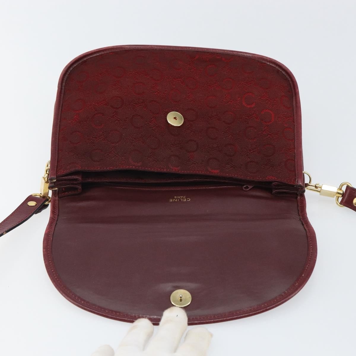 Celine C Sulky Canvas Red Canvas Shoulder Bag Bag (Pre-Owned)