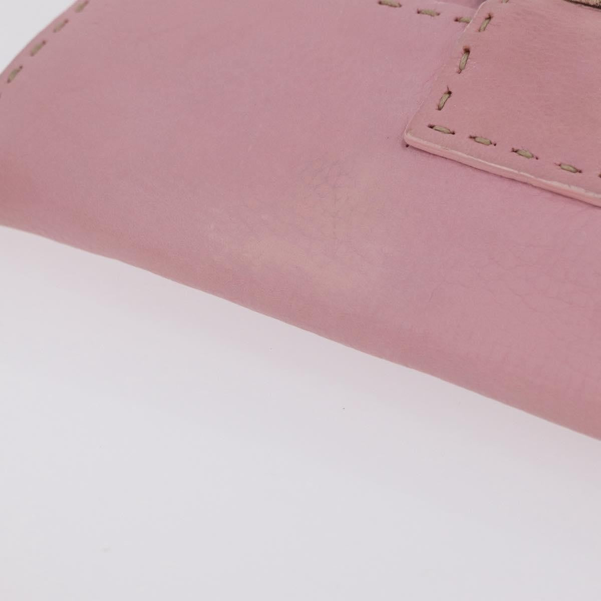 Fendi Selleria Baguette Leather Pink Leather Handbag (Pre-Owned)