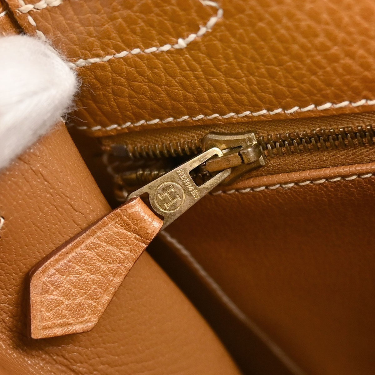 Hermes Kelly Brown Ardennes With Gold Hardware Brown Leather Handbag (Pre-Owned)