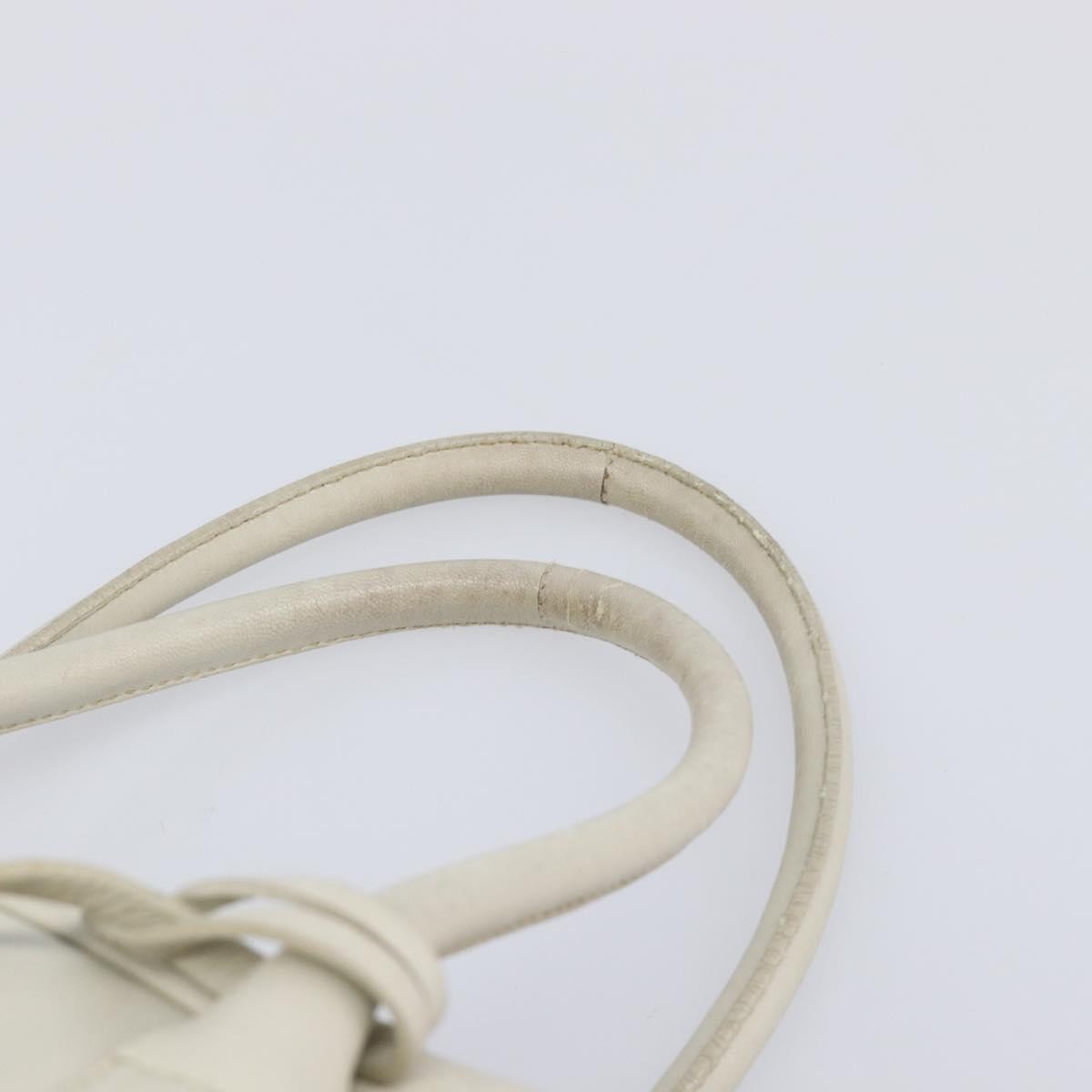 Prada Tote Leather White Leather Tote Bag Bag (Pre-Owned)