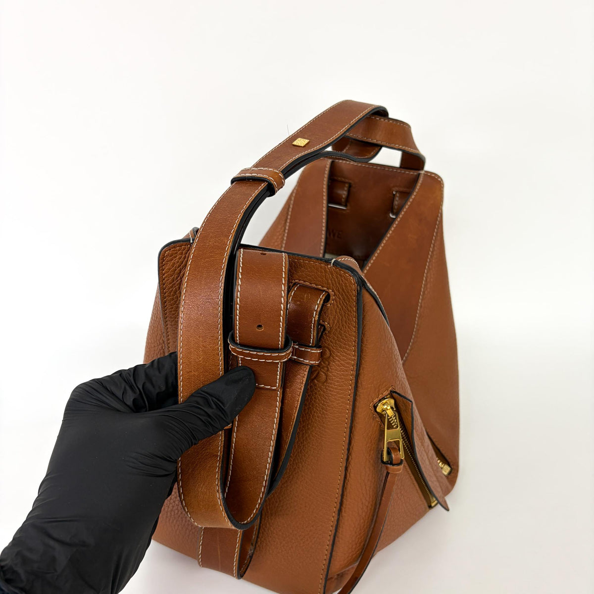 Loewe Hammock Leather Brown Leather Handbag (Pre-Owned)