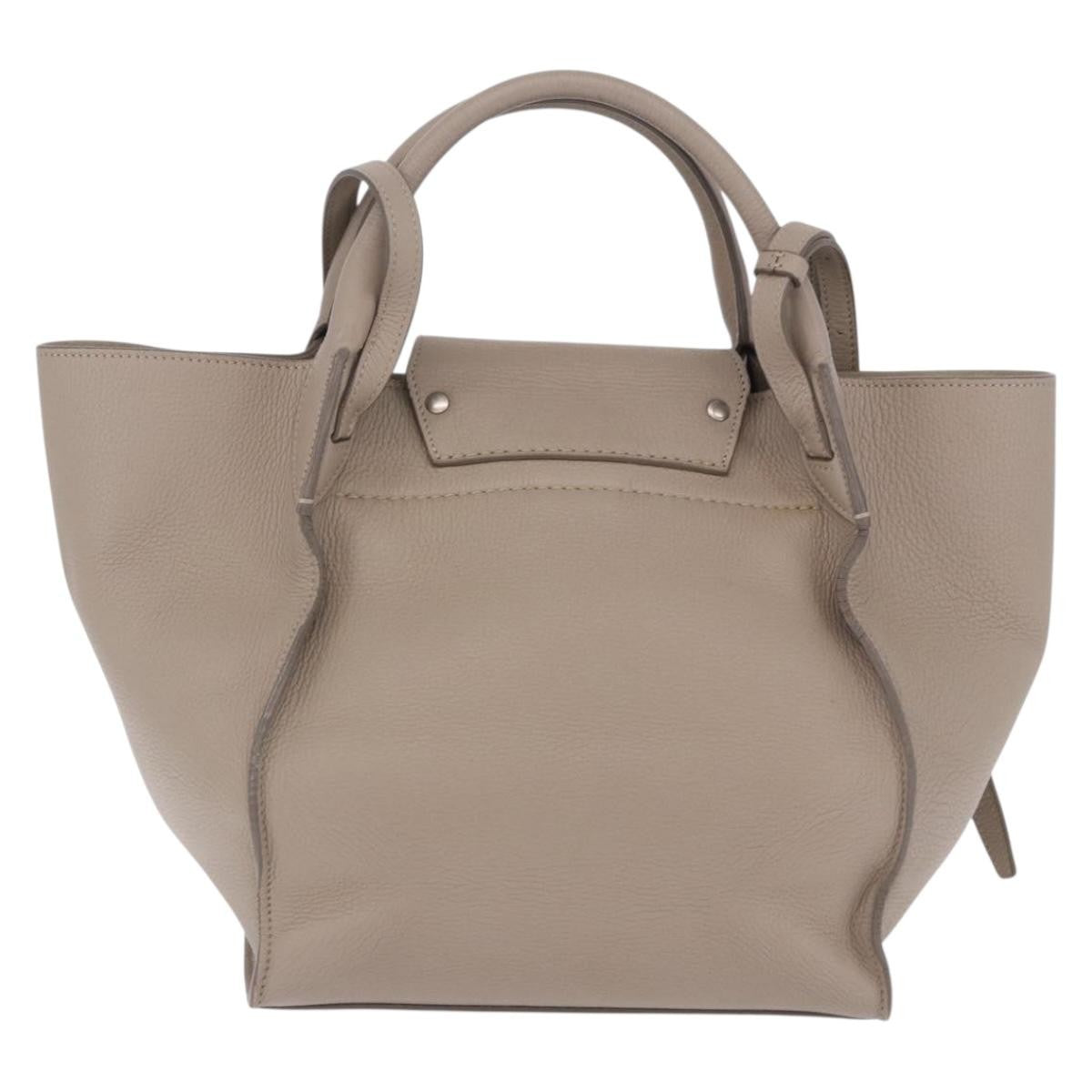 Celine Big Grained Calfskin Beige Leather Handbag (Pre-Owned)